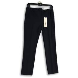 NWT Veronica Beard Womens Navy Blue Flat Front Straight Leg Ankle Pants Size 10