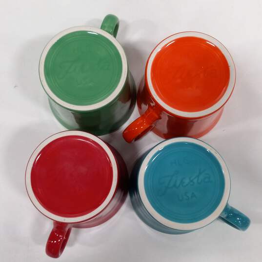Bundle of 4 Vintage Fiesta Multicolor Coffee Mugs image number 4