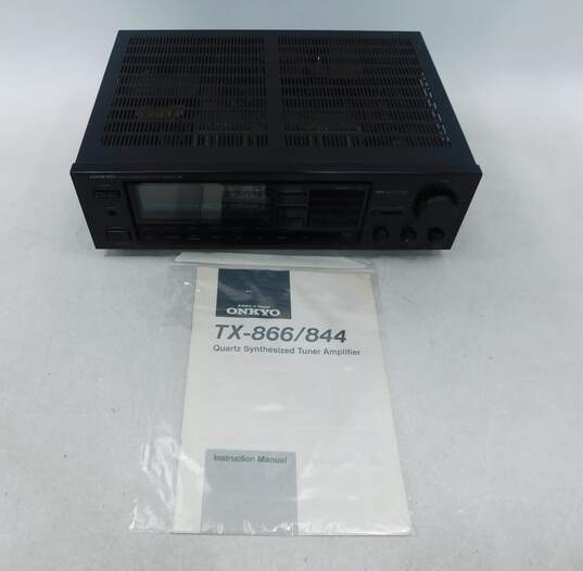 VNTG Onkyo Model TX-844/R1 Tuner Amplifier w/ Power Cable and Instruction Manual image number 1