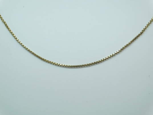 14K Yellow Gold Box Chain Necklace 2.3g image number 4