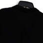 Womens Black Short Sleeve Notch Collar Regular Fit Button-Up Shirt Size L image number 4