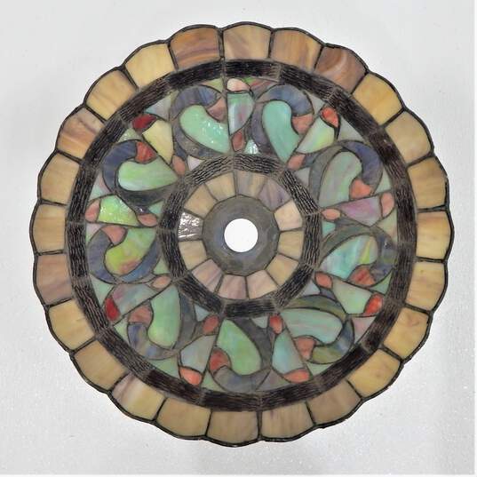 VNTG Stained Glass Table 14in Lamp Shade image number 5