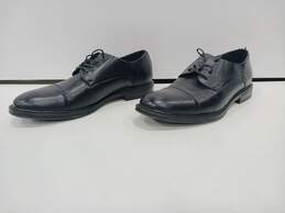 Men's Stafford Black Faux Leather Dress Shoes Sz 10 alternative image