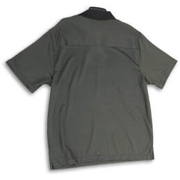NWT Mens Black Spread Collar Short Sleeve Polo Shirt Size 1XB alternative image