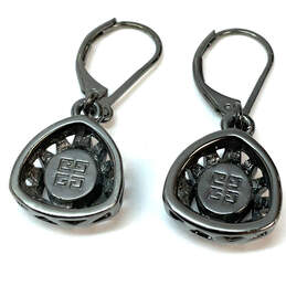 Designer Givenchy Silver-Tone Crystal Cut Stone Lever Back Dangle Earrings alternative image