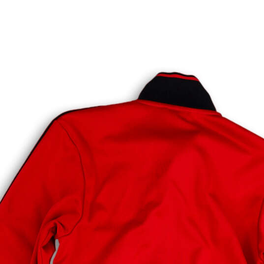 Mens Red Manchester United Long Sleeve Pockets Full-Zip Track Jacket Size S image number 4