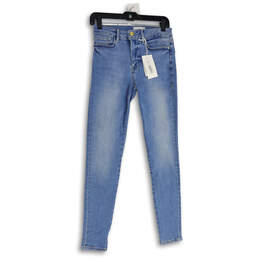 NWT Womens Blue Le One Denim Light Wash Skinny Leg Jeans Size 1