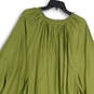 NWT Womens Green Pleated Long Sleeve Split Neck Knee Length Sundress Sz 5X image number 4