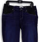 Womens Blue Denim Dark Wash Mid Rise Bootcut Leg Jeans Size 30 image number 3
