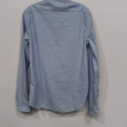 H&M Slim Fit Blue Long Sleeve Button Up Shirt Size S alternative image