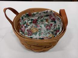 Longaberger Handwoven Basket Floral Liner