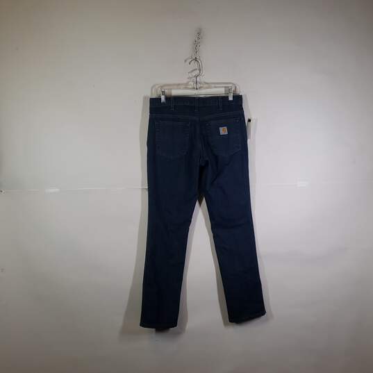 Womens Relaxed Fit Medium Wash Denim Straight Leg Jeans Size 4 image number 2
