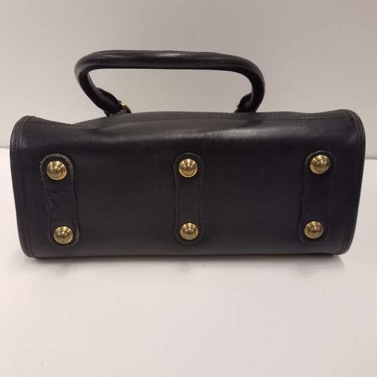 Vintage Black Pebbled Leather Dooney & Bourke Speedy Style Bag 