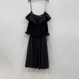 NWT Jessica Howard Womens Black Long Sleeve Fit & Flare Dress Size 16