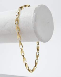 Brev 14K Yellow Gold Fancy Unique Link Chain Bracelet 7.7g