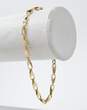 Brev 14K Yellow Gold Fancy Unique Link Chain Bracelet 7.7g image number 1