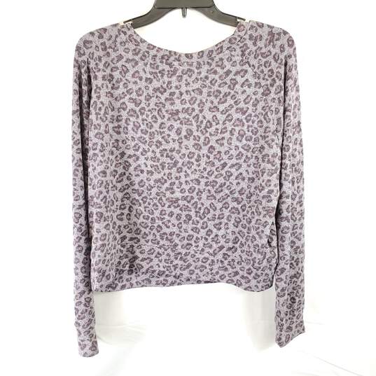 BB Dakota Women Lavender Leopard Shirt L NWT image number 5