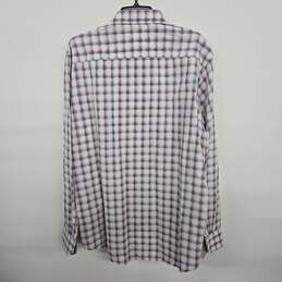 Pink Gray Collared Button Up Shirt alternative image