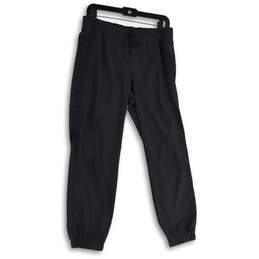 Womens Gray Drawstring Pockets Tapered Leg Activewear Jogger Pants Size 8
