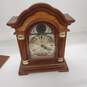 Westminster Mantle Clock Wood Quartz Tempus Fugit image number 4