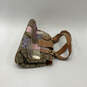 Womens Multicolor Inner Zip Pocket Turn Lock Double Handle Strap Handbag image number 5