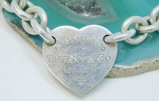 Tiffany & Co 925 Sterling Silver Return To Tiffany Heart Tag Bracelet 27.2g image number 2