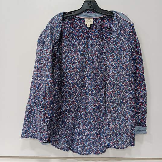 St. John's Bay Floral Print Button Up Shirt Women's Size XXL image number 3