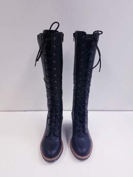 Sun + Stone Tall Combat Lace Up Boots Black 6.5