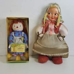 Vintage Rag Dolls -Raggedy Ann  / Netherlands Dutch Doll