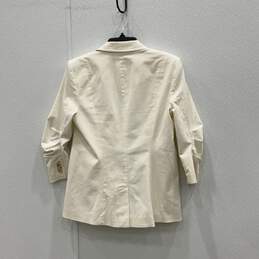 5a7 Cinq a Sept Womens Off-White Notch Lapel One Button Blazer Jacket Size 4 alternative image