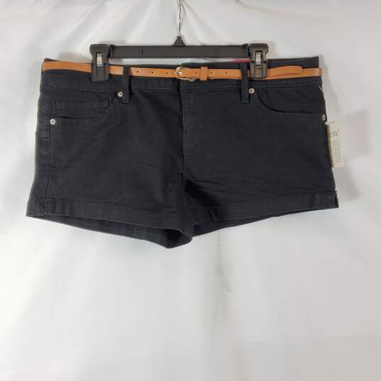 Guess? Women Jet Black Jean Shorts NWT sz 4 image number 1