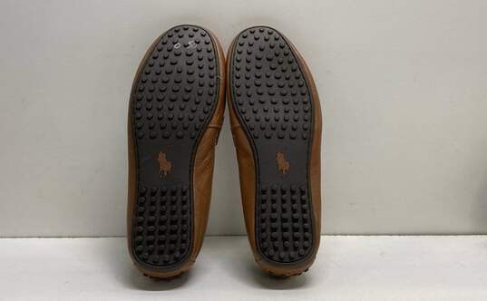 Polo Ralph Lauren Willem Brown Leather Slip On Driving Loafers Men's Size 12 image number 7