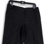 Womens Black Flat Front Slash Pocket Cuffed Wide Leg Trouser Pants Size 8 image number 3