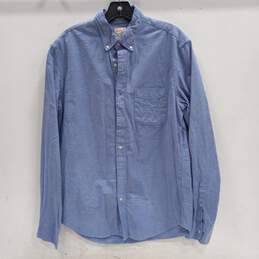 J. Crew Men's Blue Button-Down Dress Shirt Size M