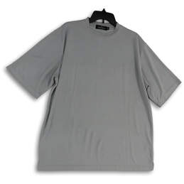 Mens Gray Short Sleeve Crew Neck Side Slit Pullover T-Shirt Size X-Large