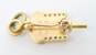 Vintage 10K Gold Alpha Epsilon Rho Seed Pearls & Black Enamel Honor Key Pendant Pin 3.3g image number 4