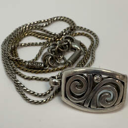 Designer Brighton Silver-Tone Double Strand Swirl Pendant Necklace alternative image