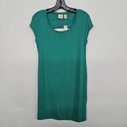 Zenergy Green Short Sleeve Flowy Dress