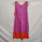 NWT Vertigo Paris WM's Pink & Orange Sleeveless Knit Midi Dress Size XL image number 2