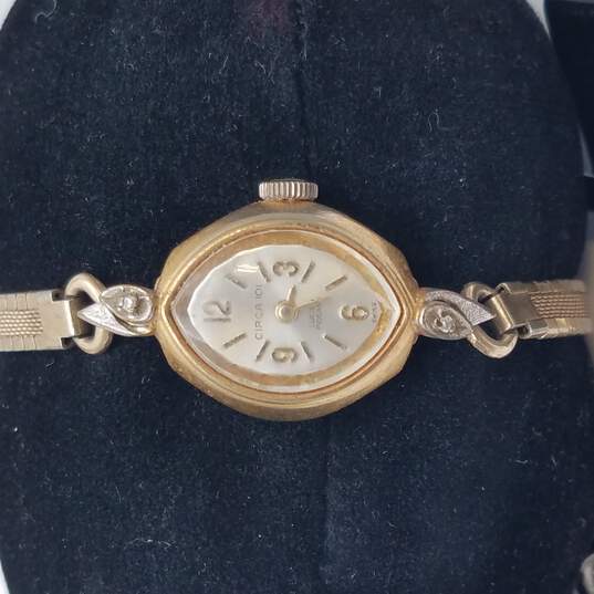 Lucien Piccard Circa 101 10k Gold Plated Bracelet Vintage Watch image number 2