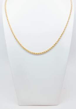 Vintage 14K Yellow Gold Twisted Rope Chain Necklace 15.4g