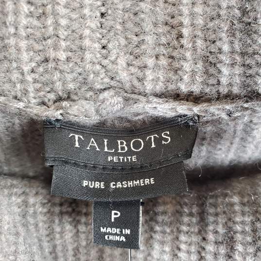 Talbots Women Grey Turtleneck Sweater P NWT image number 5