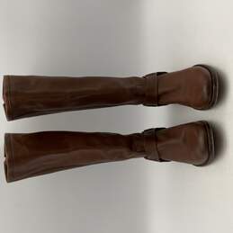 Frye Womens Brown Leather Phillip Harness Round Toe Tall Riding Boots Size 9.5 B