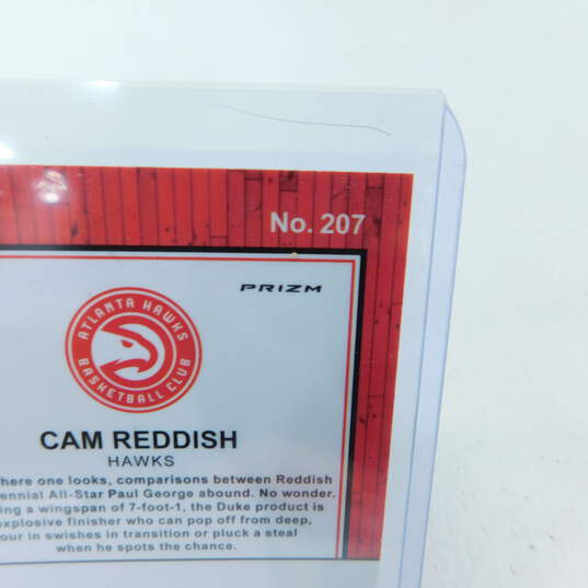 2019-20 Cam Reddish NBA Hoops Premium Stock Red Cracked Ice Rookie Atlanta Hawks image number 2