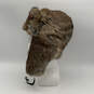 Womens Brown Rabbit Fur Adjustable Ear Flap Winter Trapper Hat Size Large image number 3