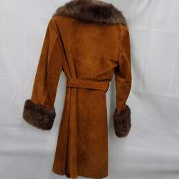 Leather Jacket w/ Mink Fur Trim alternative image