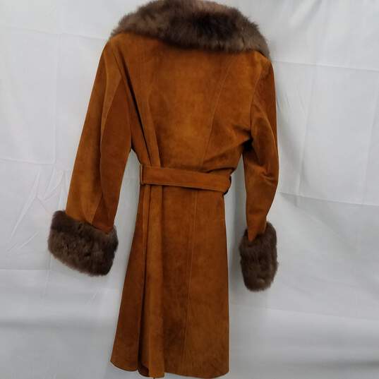 Leather Jacket w/ Mink Fur Trim image number 2