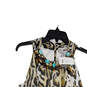 NWT Womens Multicolor Animal Print Embellished Sleeveless Blouse Top Size M image number 3