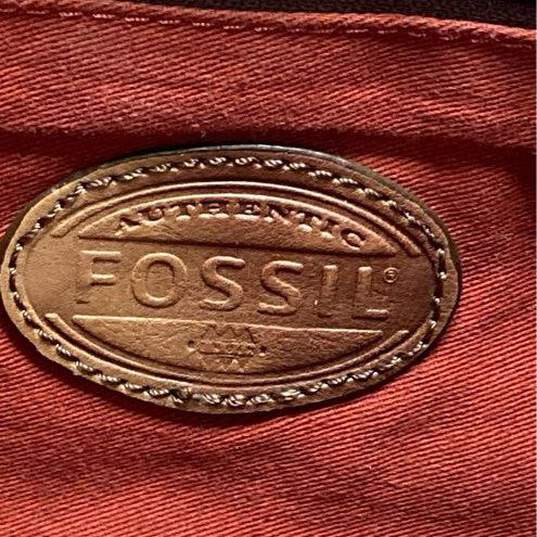 Fossil Leather Max Messenger Bag Brown image number 3