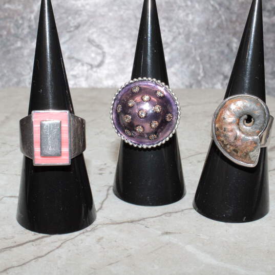 Assortment of 3 Sterling Silver Rings (Size 6.50-8) - 29.4g image number 2